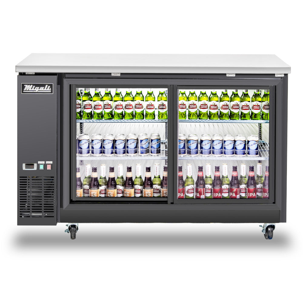 Migali C-BB60SG-HC 60″ Sliding Glass Door Back Bar Refrigerator