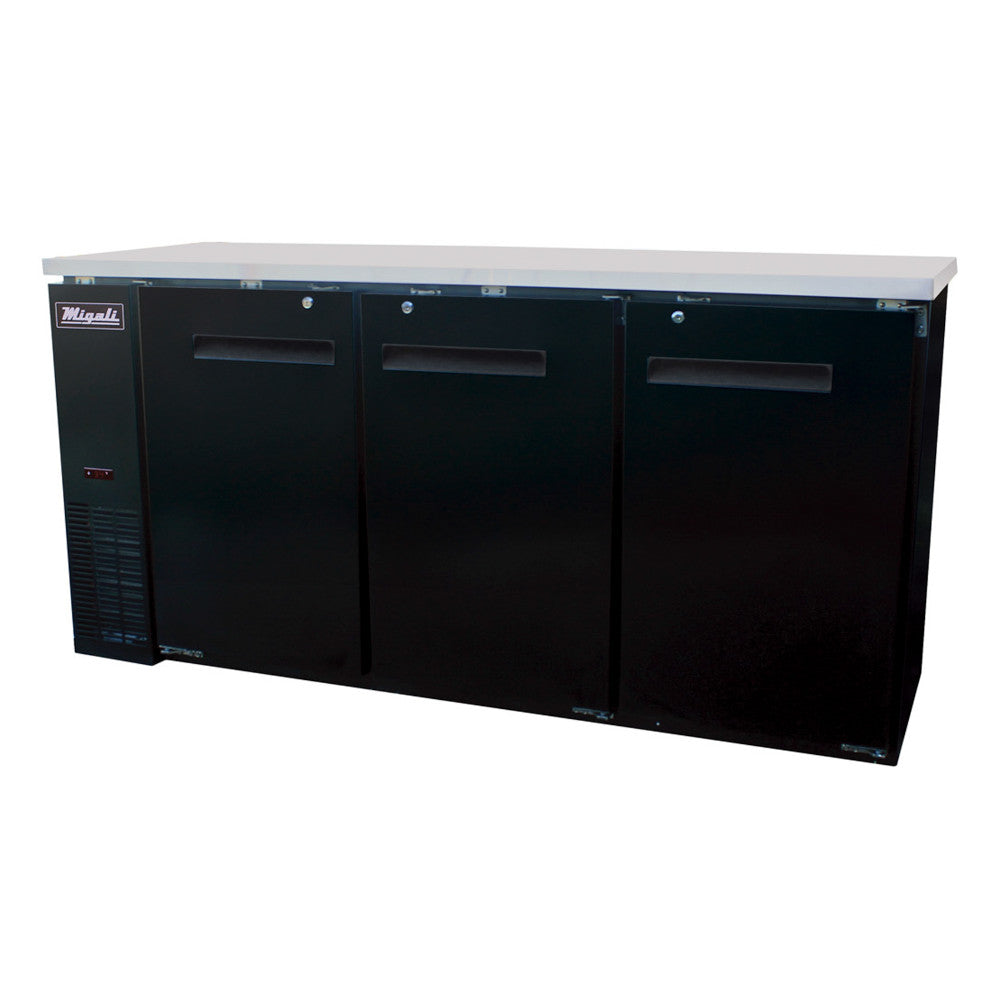 Migali C-BB72-HC 72″ Solid Door Back Bar Refrigerator