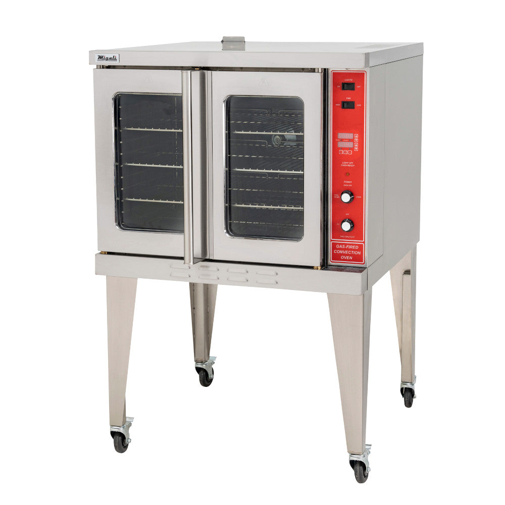 Migali C-CO1-SD-NG Single Deck Natural Gas Standard Depth Convection Oven