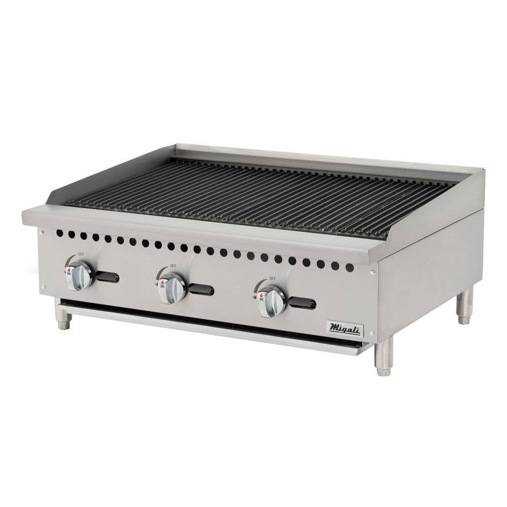 Migali C-CR36 36″ Wide Char-Rock Broiler - 105,000 BTU