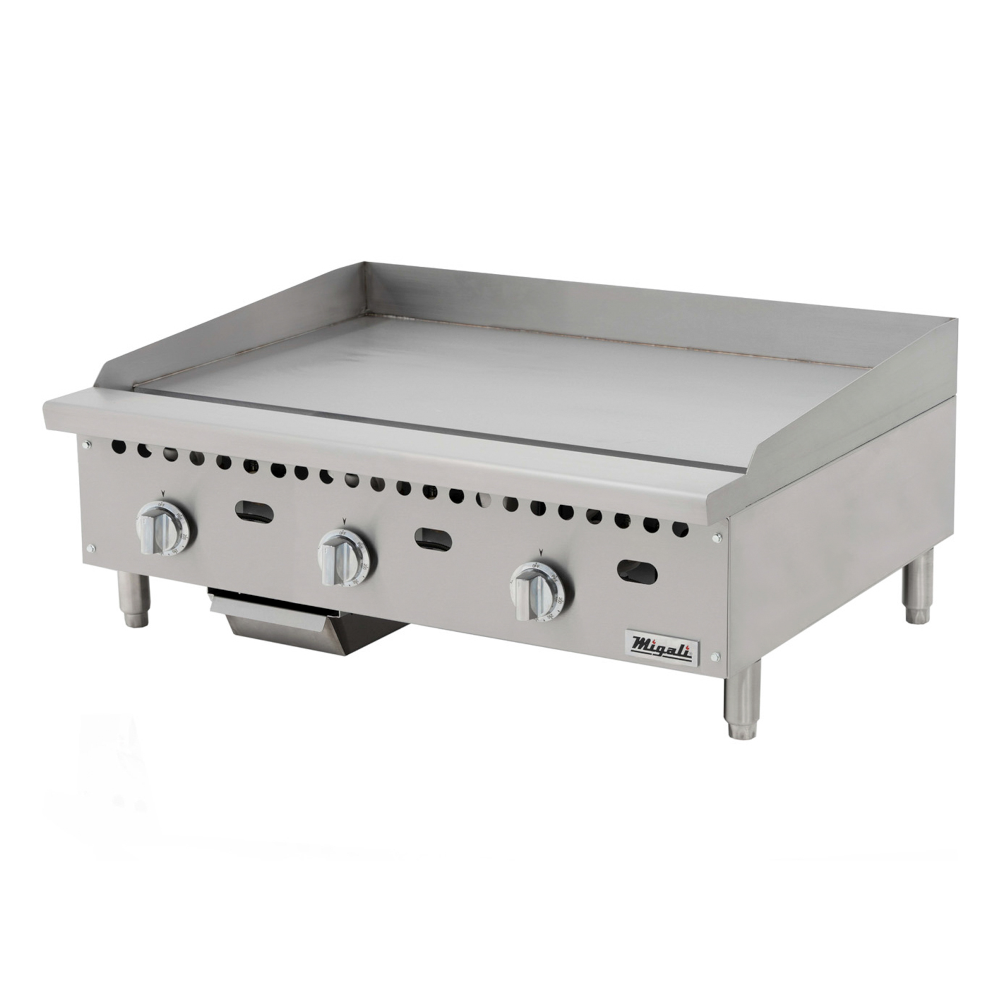 Migali C-G36T 36″ Wide Thermostatic Griddle - 75,000 BTU