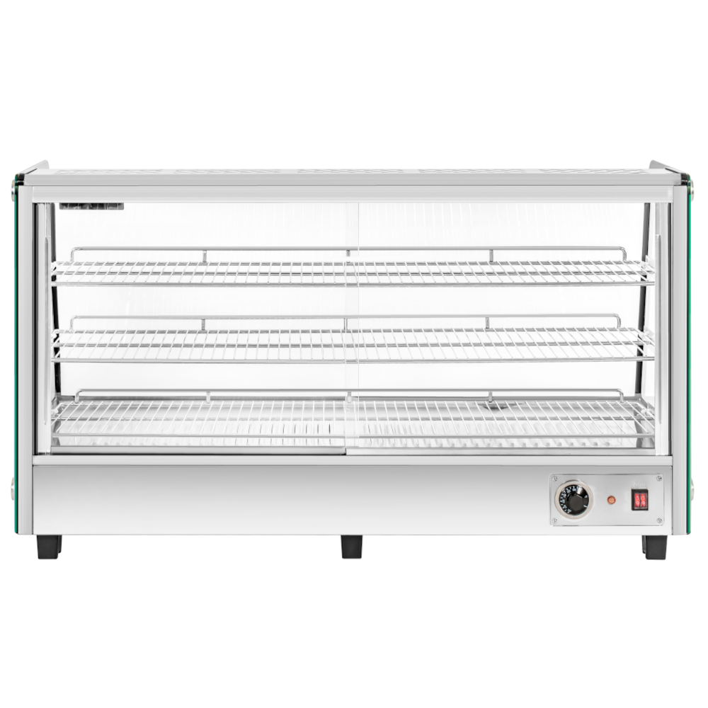 Migali C-HCT47 47" Wide Heated Counter-top Display Case, Straight Glass, Rear Sliding Doors