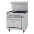 Migali C-RO4B-12GL-LP 4 Burner Range, 12” Griddle Left Side, (1) Oven, Liquid Propane