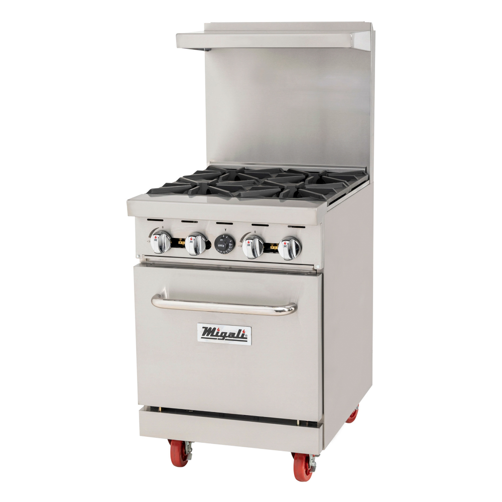 Migali C-RO4B-NG 4 Burner Range, (1) Oven, Natural Gas