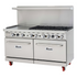 Migali C-RO6B-24GL-LP 6 Burner Range, 24” Griddle Left Side, (2) Ovens, Liquid Propane