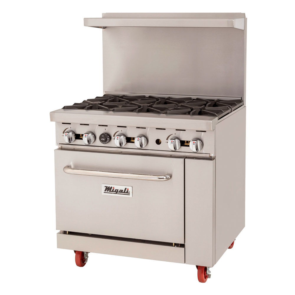 Migali C-RO6B-NG 6 Burner Range, (1) Oven, Natural Gas