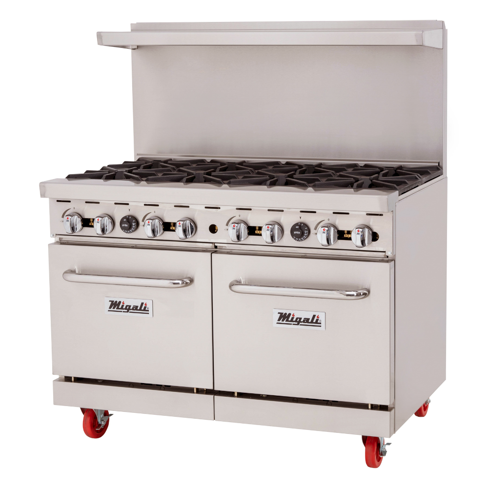 Migali C-RO8B-NG 8 Burner Range, (2) Ovens, Natural Gas