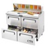 Migali C-SP48-12-D-HC 48″ – 12 Pans, Sandwich Prep Table with Drawers
