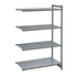 Cambro CBA183084VS4580 Camshelving Basics Add On Unit 3V+1S 18X30X84 Brushed Graphite