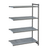 Cambro CBA184272V4580 Camshelving Basics Add On Unit 4V 18X42X72 Brushed Graphite