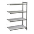 Cambro CBA184864S4580 CamshelvingBasics Add On Unit 4S 18X48X64 Brushed Graphite