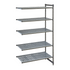 Cambro CBA213084V5580 Camshelving Basics Add On Unit 5V 21X30X84 Brushed Graphite