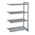 Cambro CBA213664VS4580 Camshelving Basics Add On Unit 3V+1S 21X36X64 Brushed Graphite
