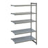 Cambro CBA214884S5580 Camshelving Basics Add On Unit 5S 21X48X84 Brushed Graphite
