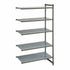Cambro CBA215484S5580 Camshelving Basics Add On Unit 5S 21X54X84 Brushed Graphite