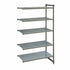 Cambro CBA216084VS5580 Camshelving Basics Add On Unit 4V+1S 21X60X84 Brushed Graphite