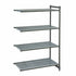Cambro CBA243072V4580 Camshelving Basics Add On Unit 4V 24X30X72 Brushed Graphite