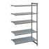 Cambro CBA243084S5580 Camshelving Basics Add On Unit 5S 24X30X84 Brushed Graphite