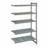 Cambro CBA243084V5580 Camshelving Basics Add On Unit 5V 24X30X84 Brushed Graphite