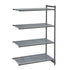 Cambro CBA244264V4580 CamshelvingBasics Add On Unit 4V 24X42X64 Brushed Graphite
