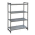 Cambro CBU184284VS4580 CamshelvingBasics Starter Unit 3V+1S 18X42X84 Brushed Graphite