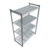 Cambro CBU215472V4580 Camshelving Basics Starter Unit 4V 21X54X72 Brushed Graphite