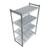 Cambro CBU216072V4580 Camshelving Basics Starter Unit 4V 21X60X72 Brushed Graphite