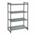 Cambro CBU243084VS4580 Camshelving Basics Starter Unit 3V+1S 24X30X84 Brushed Graphite