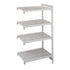 Cambro CPA213664V4480 Camshelving Premium Add On Unit 4V 21X36X64 Speckled Gray