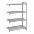 Cambro CPA216064S4480 Camshelving Premium Add On Unit 4S 21X60X64 Speckled Gray
