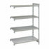 Cambro CPA242472VS4480 Camshelving Premium Add On Unit 3V+1S 24X24X72 Speckled Gray