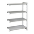Cambro CPA243072VS4480 Camshelving Premium Add On Unit 3V+1S 24X30X72 Speckled Gray