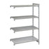 Cambro CPA245464VS4480 Camshelving Premium Add On Unit 3V+1S 24X54X64 Speckled Gray