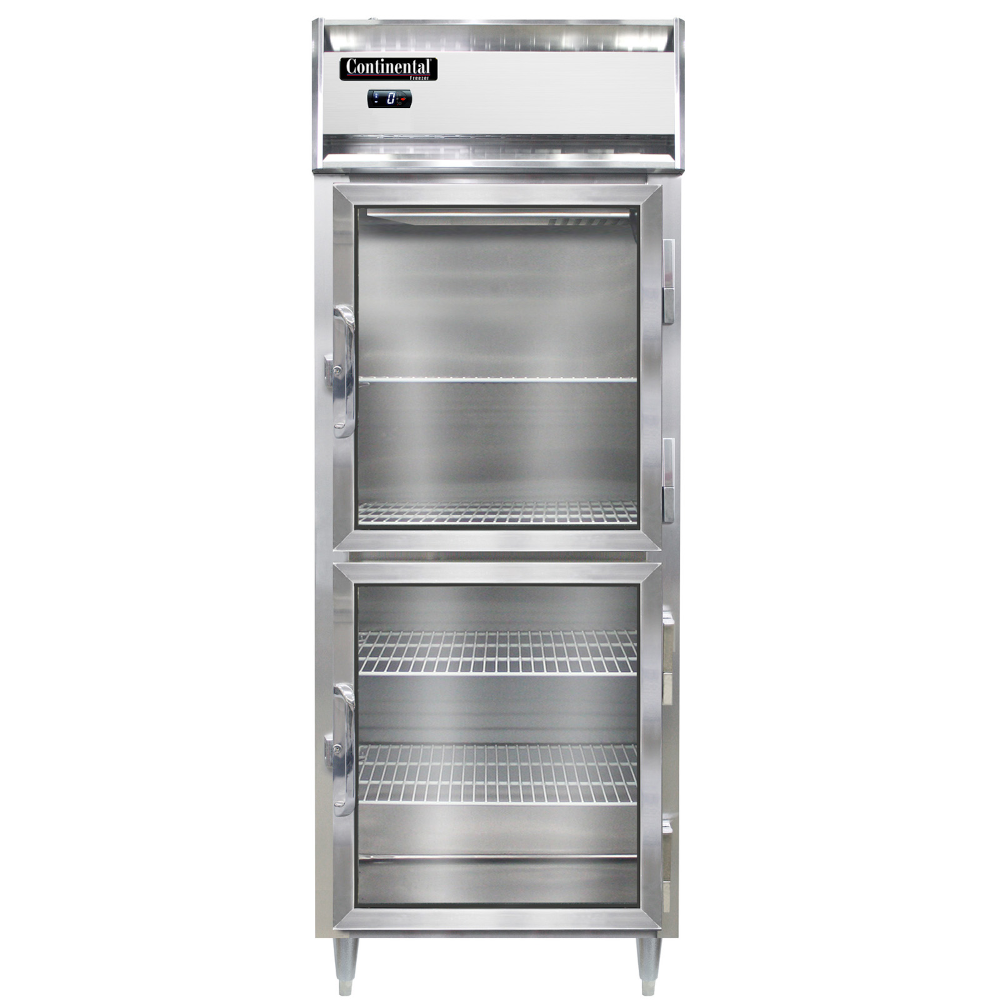 Continental Refrigerator D1FENSAGDHD Designer Line 28-1/2" Wide Freezer with Half-Height Glass Doors