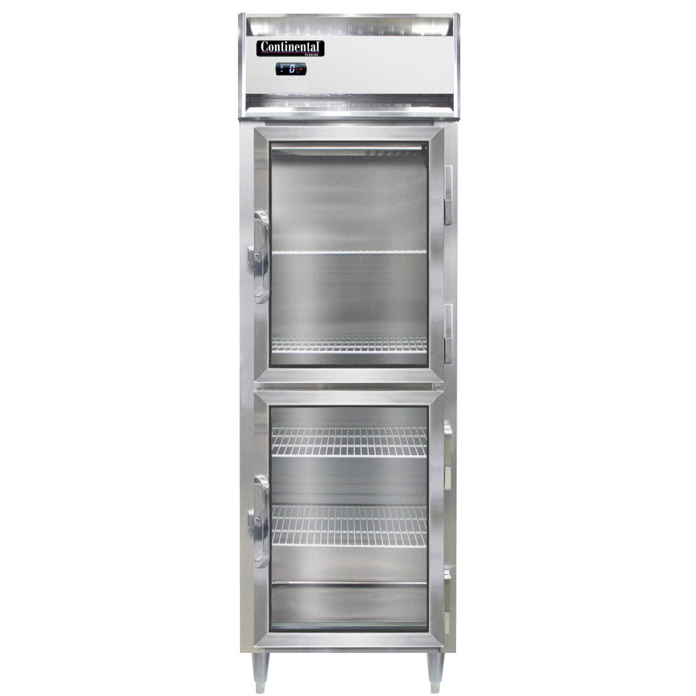 Continental Refrigerator D1FNGDHD Designer Line Freezer with Half-Height Glass Doors