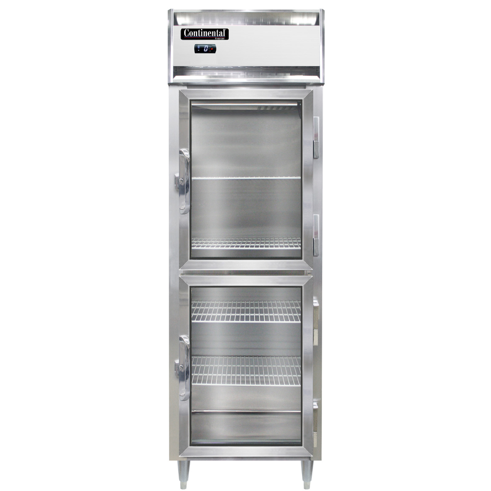 Continental Refrigerator D1FNSAGDHD Designer Line Freezer with Half-Height Glass Doors