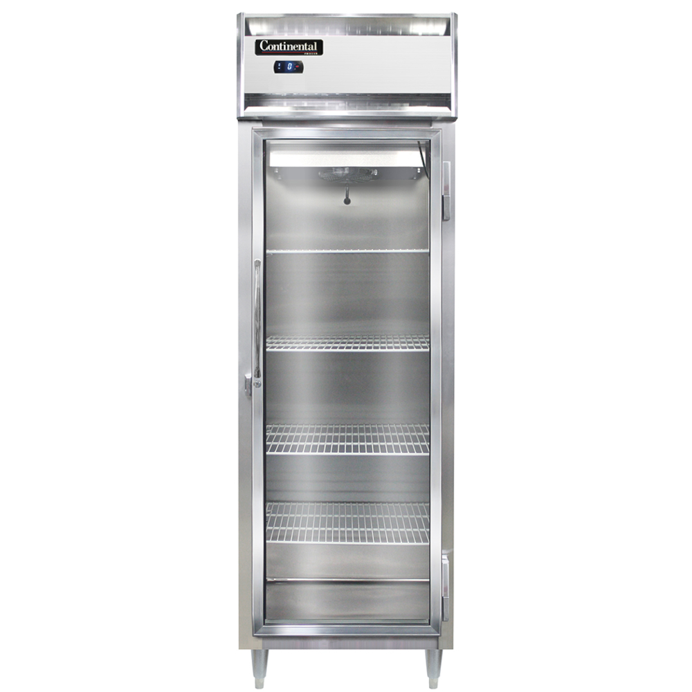 Continental Refrigerator D1FSNSAGD Designer Line Freezer, Shallow Depth with Glass Door
