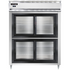 Continental Refrigerator D2RENSASGDHD Designer Line 57" Wide Refrigerator with Half-Height Sliding Glass Doors
