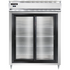 Continental Refrigerator D2RENSASGD Designer Line 57" Wide Refrigerator with Sliding Glass Doors