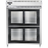 Continental Refrigerator D2RENSGDHD Designer Line 57" Wide Refrigerator with Half-Height Sliding Glass Doors