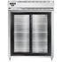 Continental Refrigerator D2RENSGD Designer Line 57" Wide Refrigerator with Sliding Glass Doors