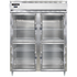 Continental Refrigerator D2RENSSGDHD Designer Line 57" Wide Refrigerator with Half-Height Glass Doors