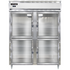 Continental Refrigerator D2RESNGDHD Designer Line 57" Wide Refrigerator, Shallow Depth with Half-Height Glass Doors