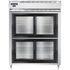 Continental Refrigerator D2RESNSASGDHD Designer Line 57" Wide Refrigerator, Shallow Depth with Half-Height Doors