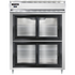 Continental Refrigerator D2RESNSGDHD Designer Line 57" Wide Refrigerator, Shallow Depth with Half-Height Sliding Glass Doors