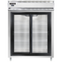 Continental Refrigerator D2RESNSGD Designer Line 57" Wide Refrigerator, Shallow Depth with Sliding Glass Doors