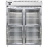 Continental Refrigerator D2RESNSSGDHD Designer Line 57" Wide Refrigerator, Shallow Depth with Half-Height Glass Doors