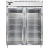 Continental Refrigerator D2RESNSSGD Designer Line 57" Wide Refrigerator, Shallow Depth with Glass Doors