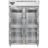 Continental Refrigerator D2RNSSGDHD Designer Line Refrigerator with Half-Height Glass Doors