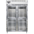 Continental Refrigerator D2RSNSAGDHD Designer Line Refrigerator, Shallow Depth with Half-Height Glass Doors